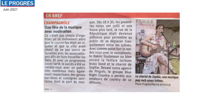 Le Progrès, Fête de la Musique à Champagnole