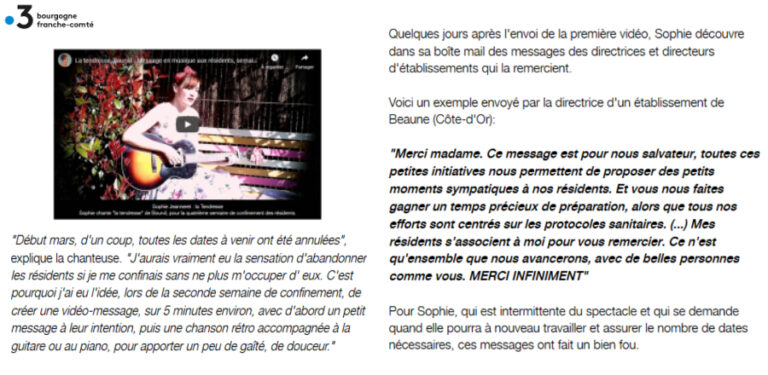 France 3 - Article vidéos Covid